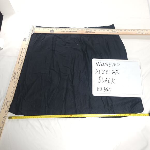 French Laundry Casual Drawstring Midi Skirt Adult Womens Size 2X Black - Picture 5 of 9